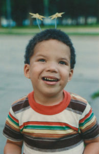 Young African American boy with developmental disabilities